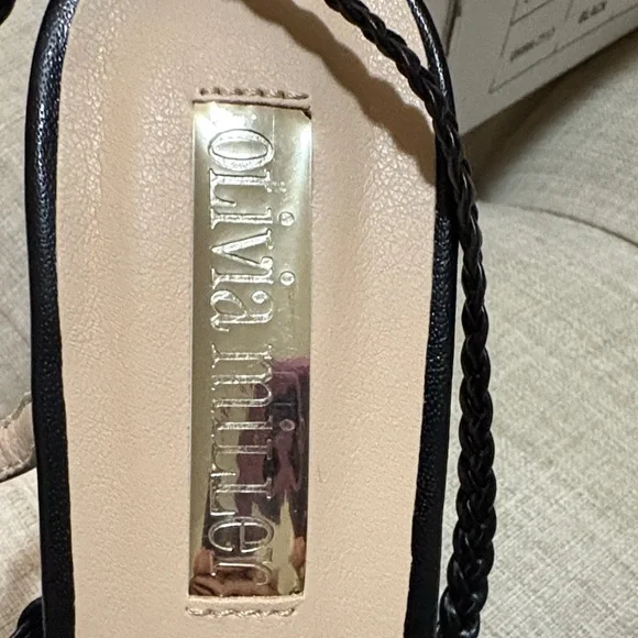 Olivia Miller Elegant Black Braided Sandals - Picture 3 of 4
